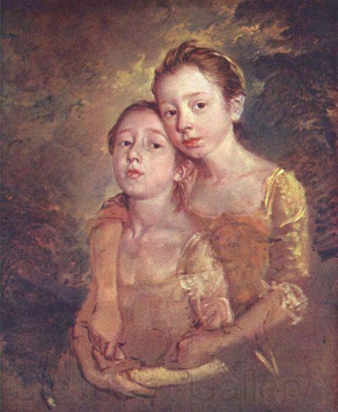 Thomas Gainsborough Two Daughters with a Cat